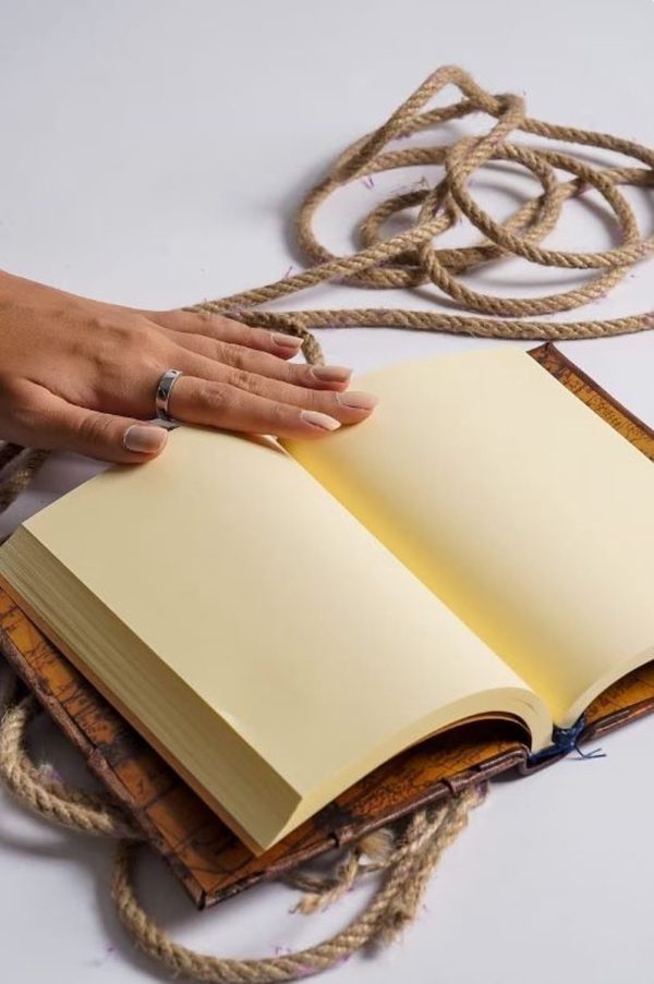 Vintage Schetsboek - Notitieboek - A6 - Levensboom - Leer - Handgemaakt - Ongebleekt papier - Dagboek - Cadeau tip - Afbeelding 4