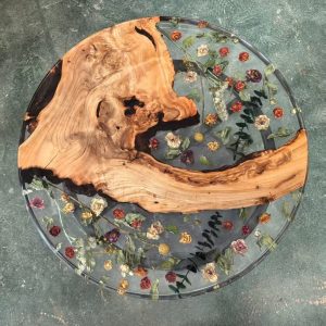 Circular straight edge salontafel