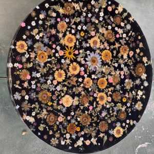 Round shape epoxy salontafel