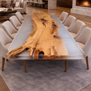 Straight rounded edge epoxy tafel