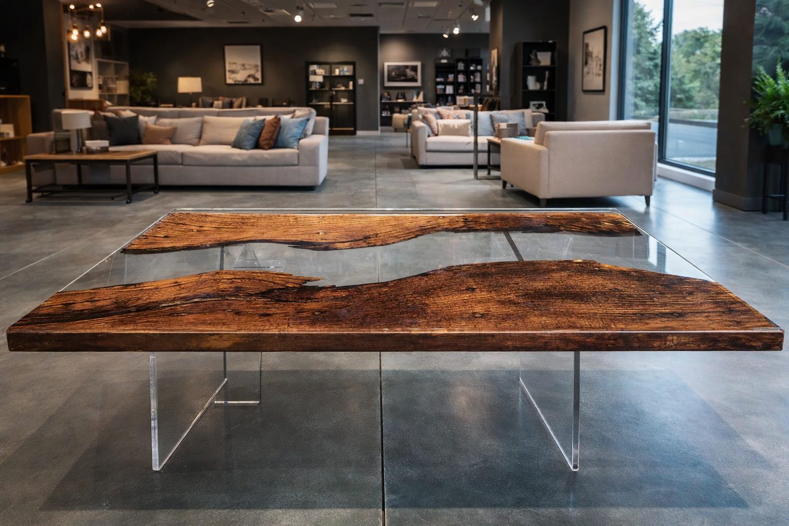 Straight edge epoxy tafel