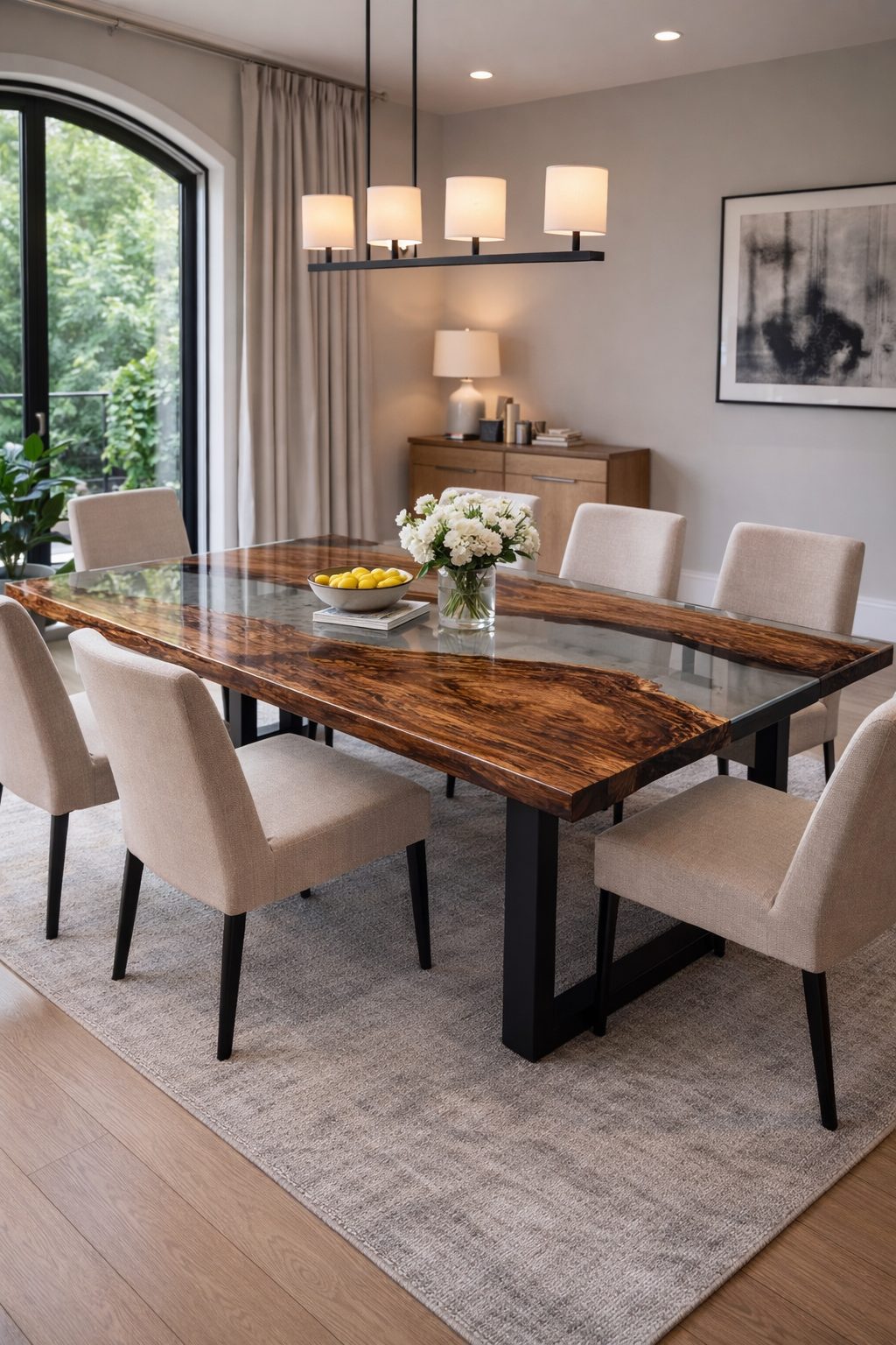 Straight edge epoxy tafel