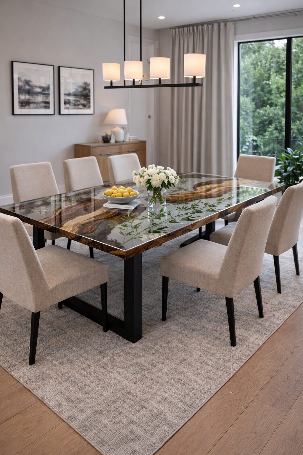 Straight edge epoxy tafel