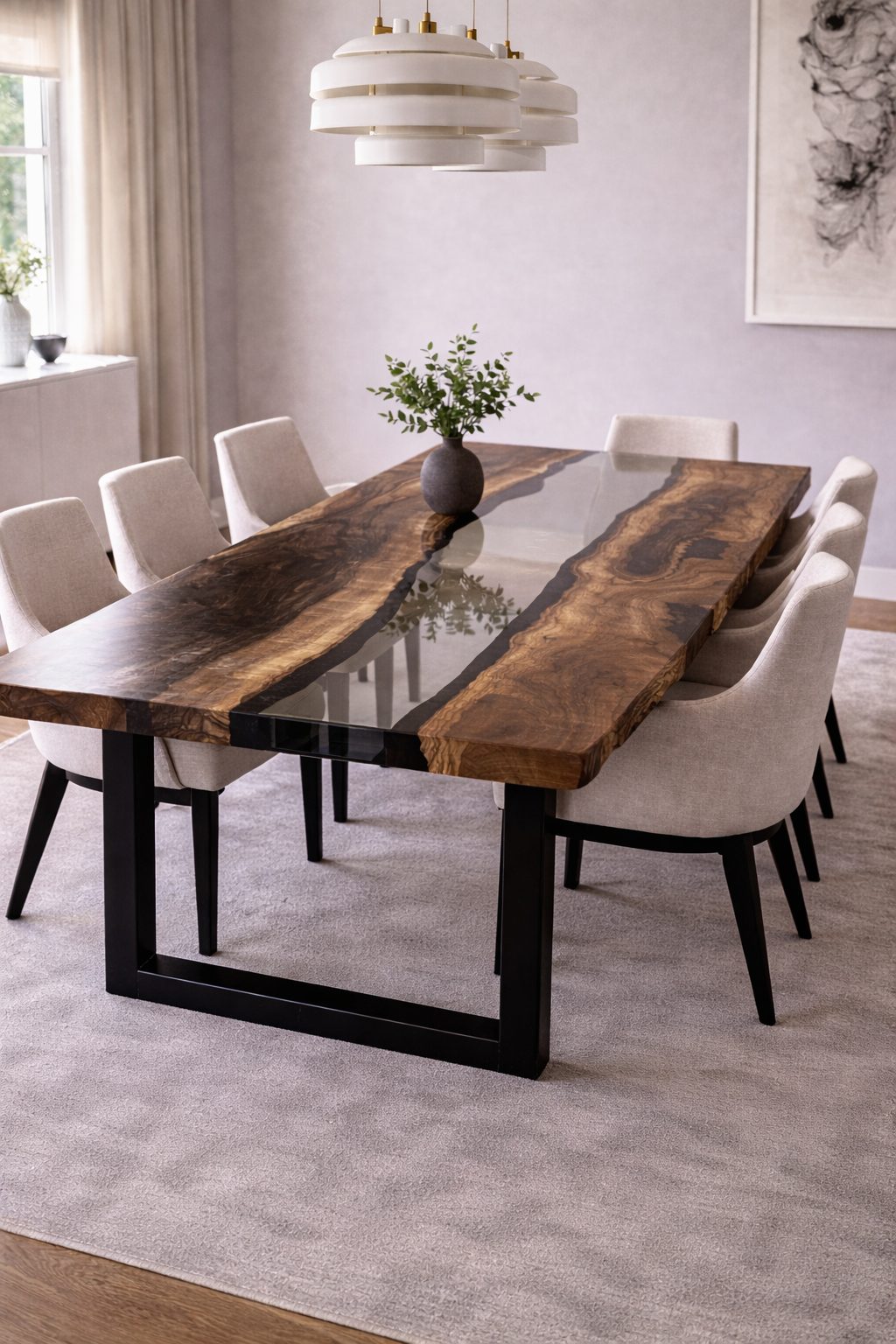 Straight edge epoxy tafel