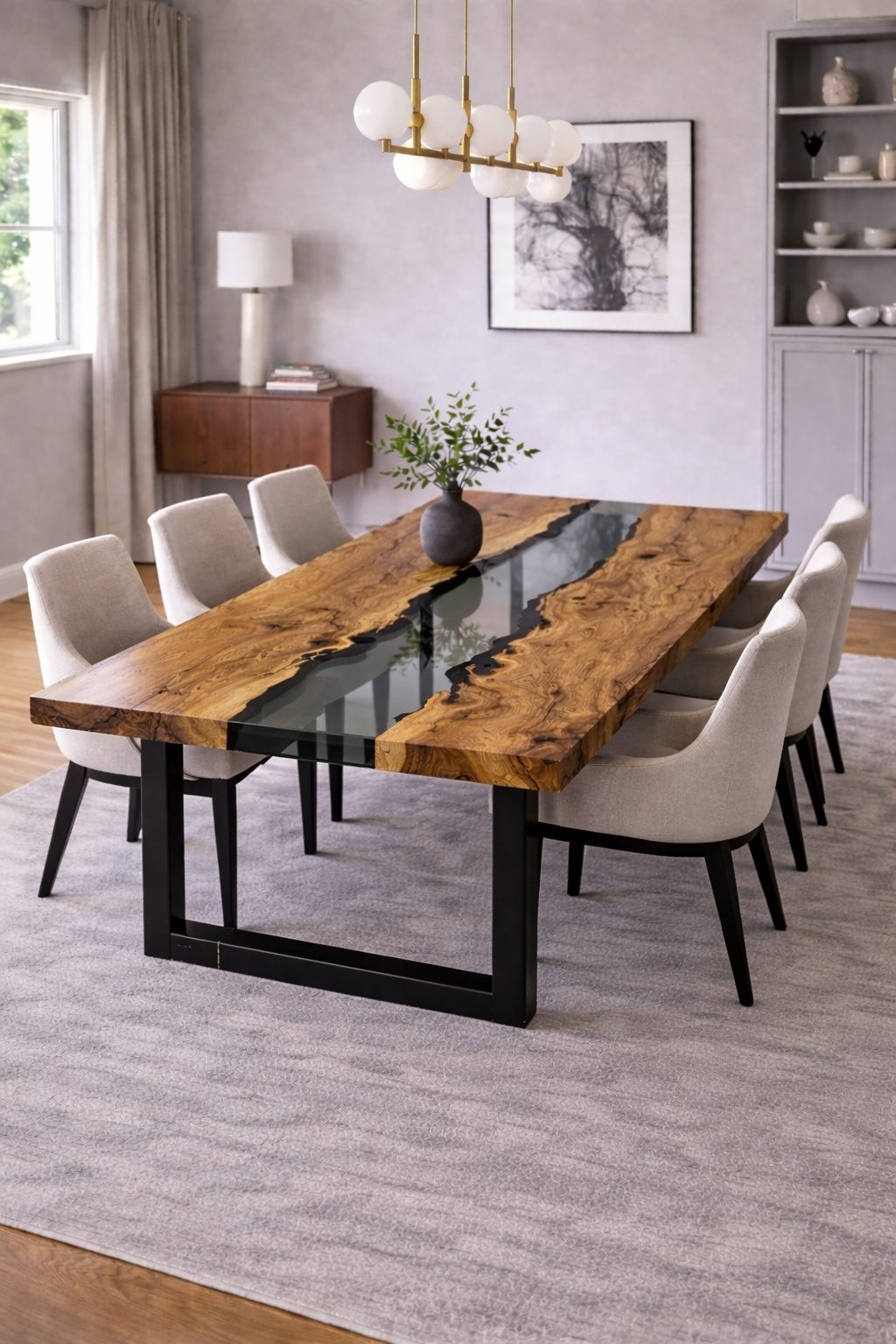 Straight egde epoxy tafel