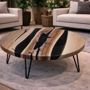 Round shape epoxy salontafel