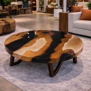 Round shape epoxy salontafel