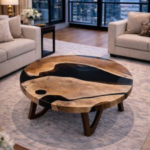 Round shape epoxy salontafel