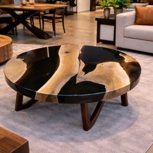 Round shape epoxy salontafel