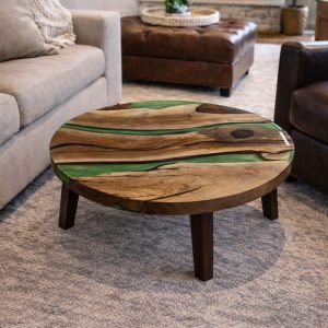 Round shape epoxy salontafel
