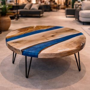 Round shape epoxy salontafel
