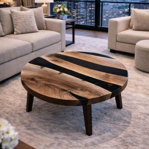 Round shape epoxy salontafel