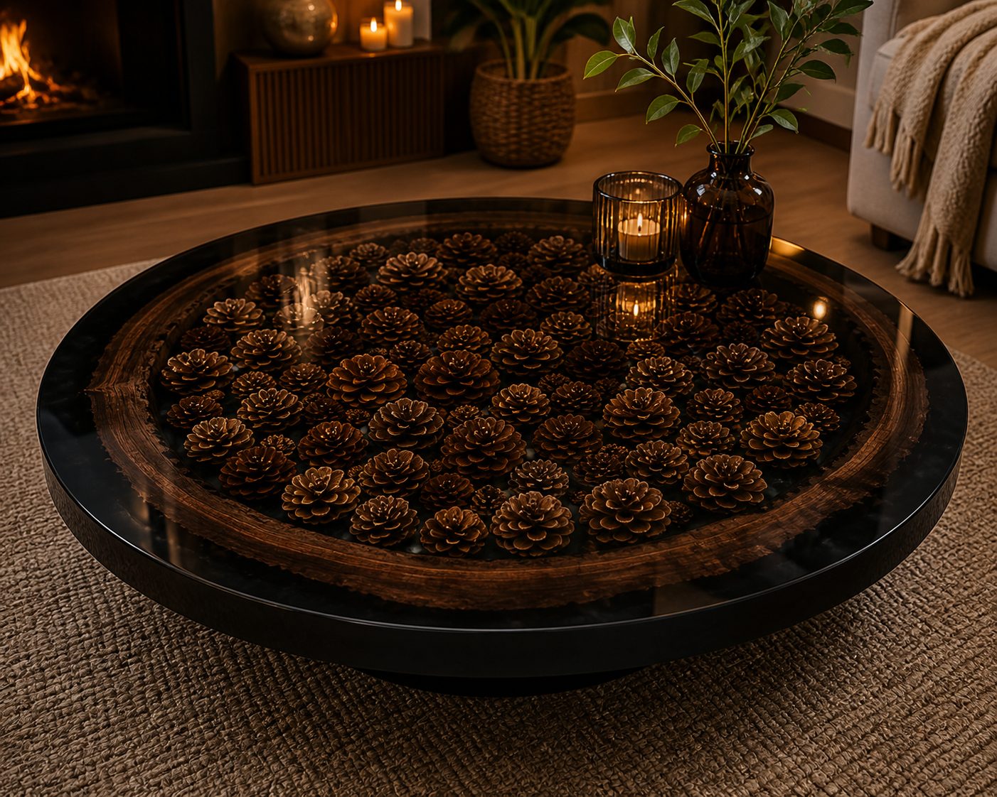 Round shape salontafel
