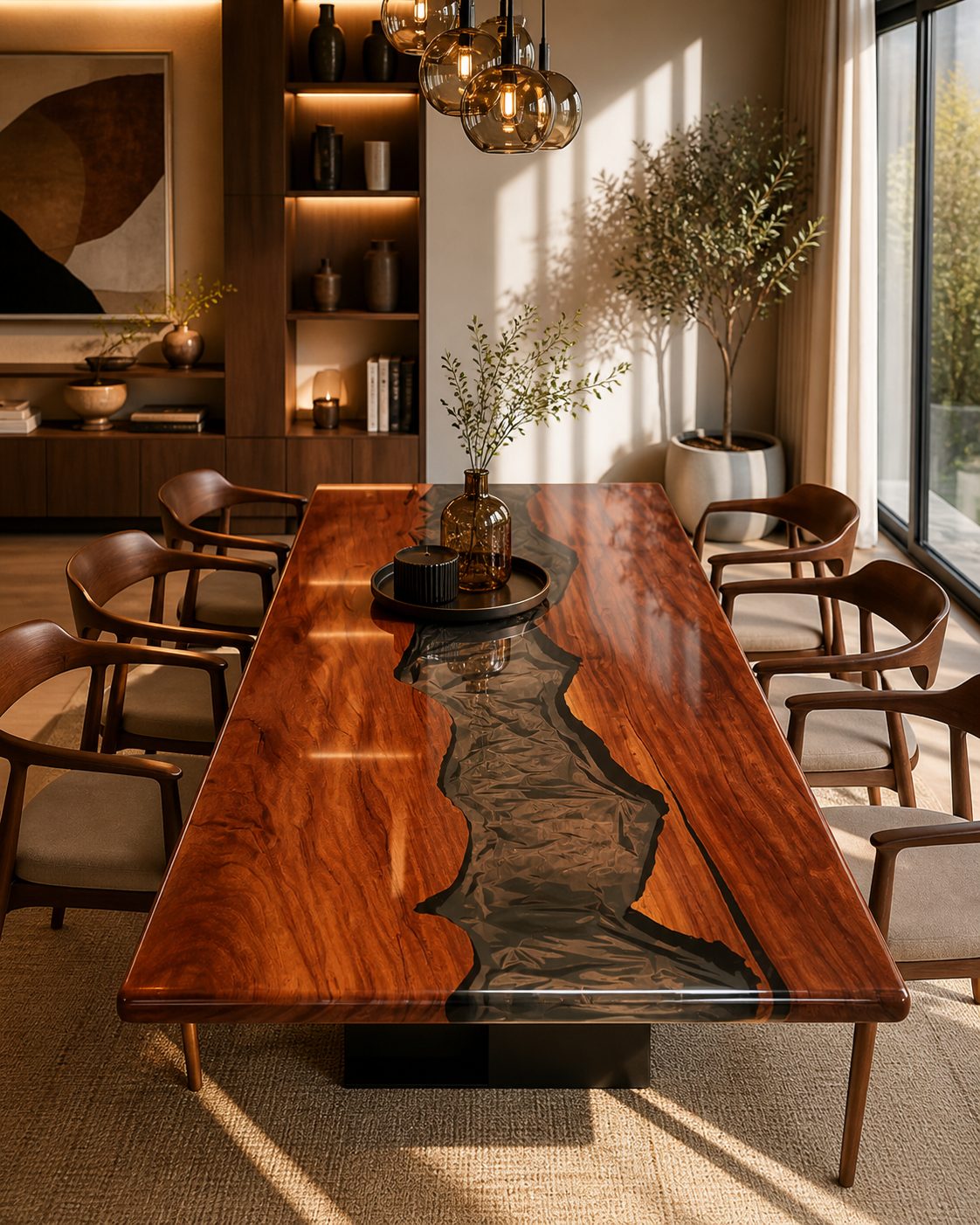 Rounded corners epoxy tafel